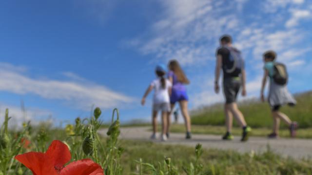 Family hike in Porte de DrômArdèche