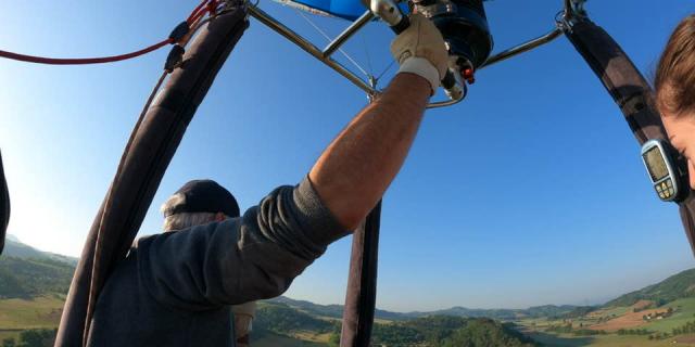 hot air balloon flight in Drôme des Collines